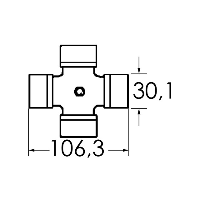 Croisillon 30,1X106,3 Graisseur Central référence fournisseur 30750078